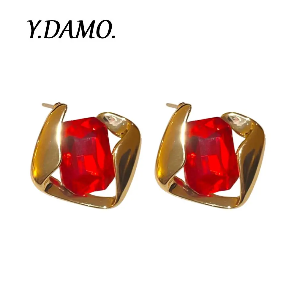 Damo Earrings Square Red Green Zircon Earrings Quality Gold Color Stainless Steel Women Jewelry Minimalist Design Luxury Earring
Damo Earrings Square Red Green Zircon Earrings Quality Gold Color Stainless Steel Women Jewelry Minimalist Design Luxury Earring