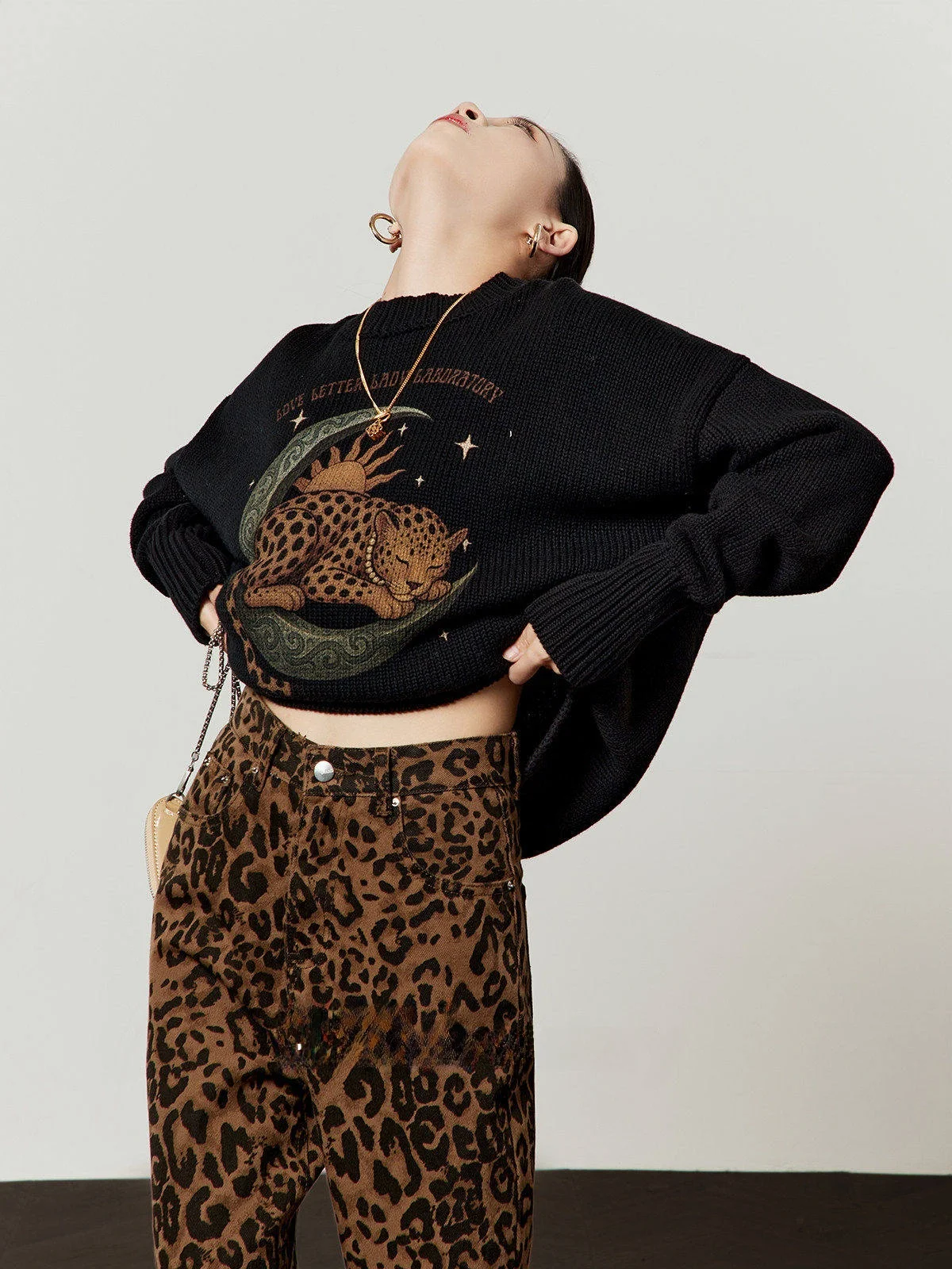 Bla Knitted Loose Casual Sweater Women's Spring New Sle Zhou Li Wu Bao Leopard Pillow Moon Vintage Faion Long Sve ...
Bla Knitted Loose Casual Sweater Women's Spring New Sle Zhou Li Wu Bao Leopard Pillow Moon Vintage Faion Long Sve ...