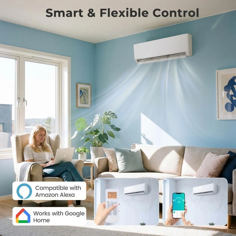 X-Pro 27000 BTU 2 Zone 24 SEER2 Mini Split AC with Heat Pump-12K + 18K
X-Pro 27000 BTU 2 Zone 24 SEER2 Mini Split AC with Heat Pump-12K + 18K