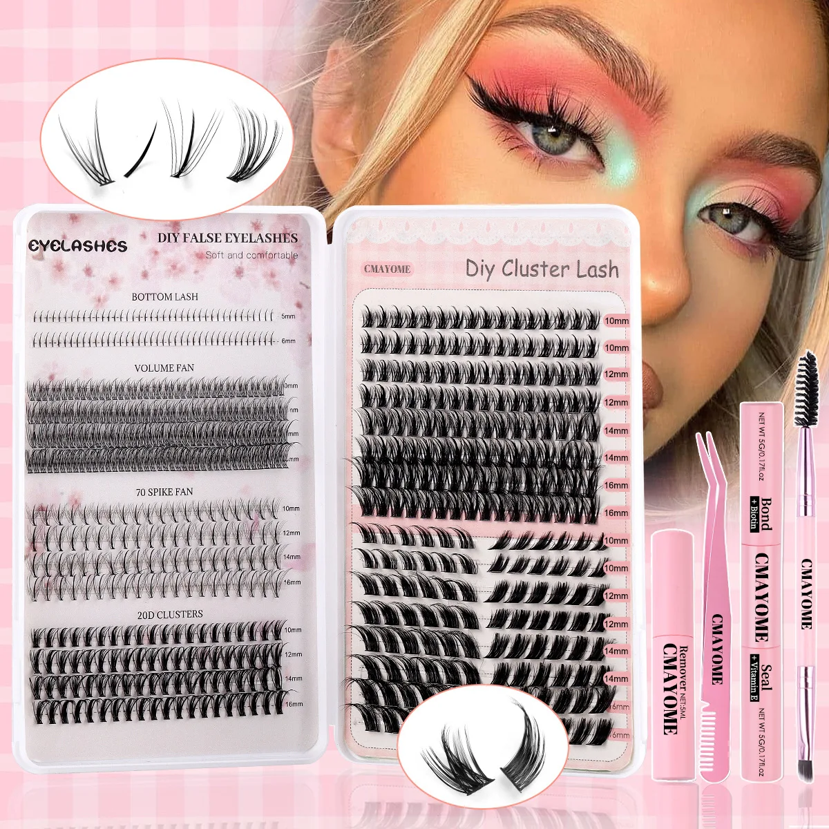 Hot Selling DIY Single Cluster Flower Hair Large Capacity Eyelash Book Curly and Thick Mixed Packaging Wholesale Fake Eyelashes
Hot Selling DIY Single Cluster Flower Hair Large Capacity Eyelash Book Curly and Thick Mixed Packaging Wholesale Fake Eyelashes
