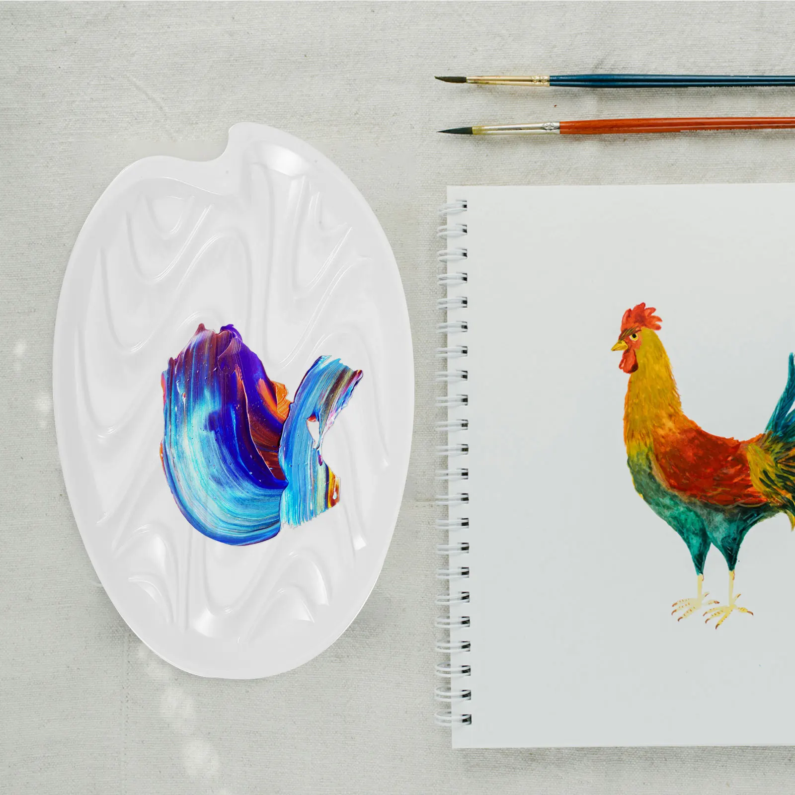 Watercolor Reusable Empty Painting Palette Compact Durable Color Mixing Tray Oil Painting Plate Gouache Palette Lightweight
Watercolor Reusable Empty Painting Palette Compact Durable Color Mixing Tray Oil Painting Plate Gouache Palette Lightweight