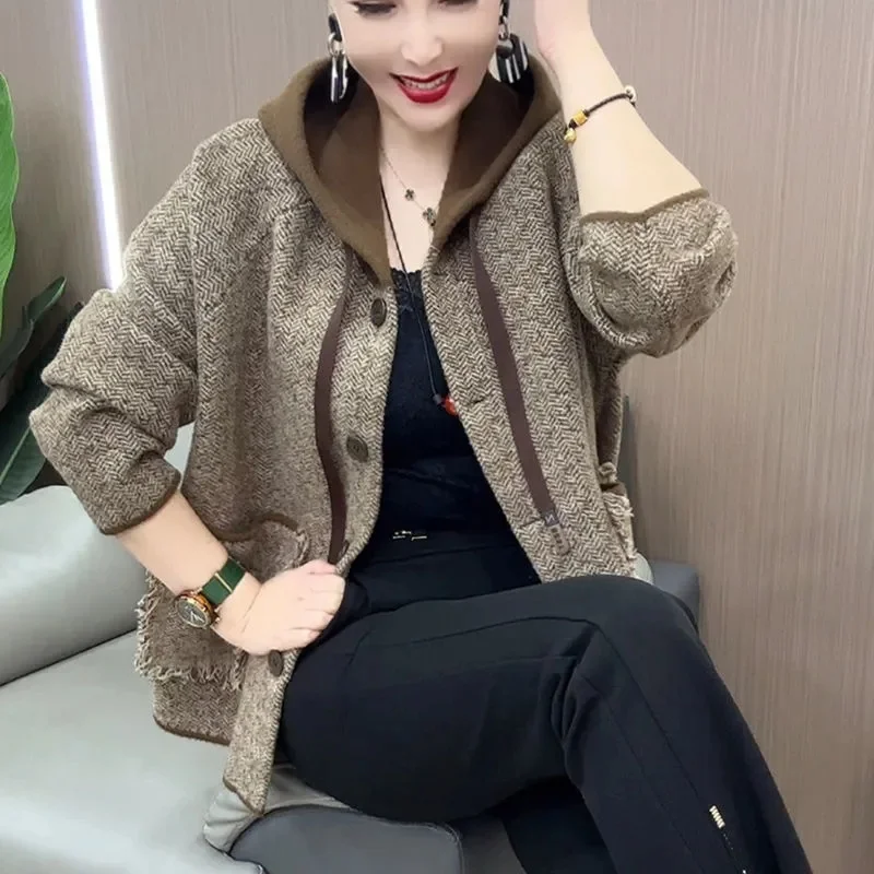 Woolen jacket new 2025 casual age reducing fashion tassel loose fit slimming mom and girl versatile top
Woolen jacket new 2025 casual age reducing fashion tassel loose fit slimming mom and girl versatile top
