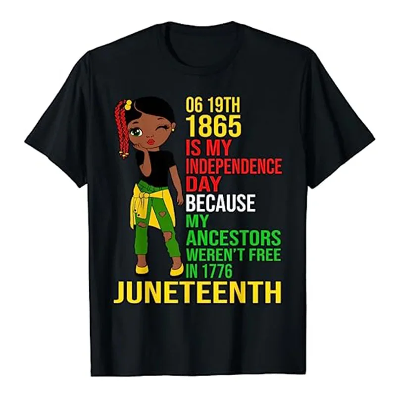 1865 Juneteenth Is My Independence Day Black Melanin Girls T-Shirt Black History Month Pride Graphic Tee African American Tops
1865 Juneteenth Is My Independence Day Black Melanin Girls T-Shirt Black History Month Pride Graphic Tee African American Tops