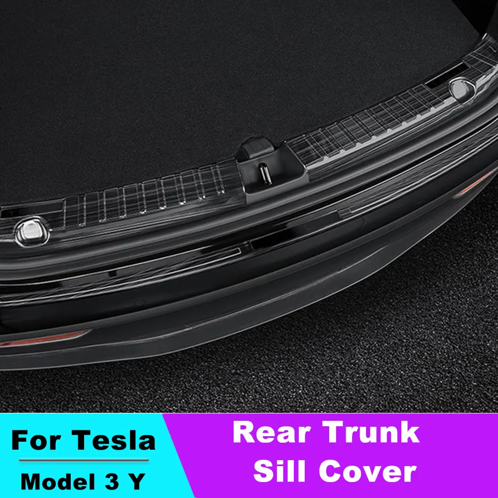 Car Rear Trunk Sill Cover For Tesla Model 3 Model Y 2017-2023 Auto Rear Bumper Foot Plate Trunk Door Sill Guard Protector Trim
Car Rear Trunk Sill Cover For Tesla Model 3 Model Y 2017-2023 Auto Rear Bumper Foot Plate Trunk Door Sill Guard Protector Trim
