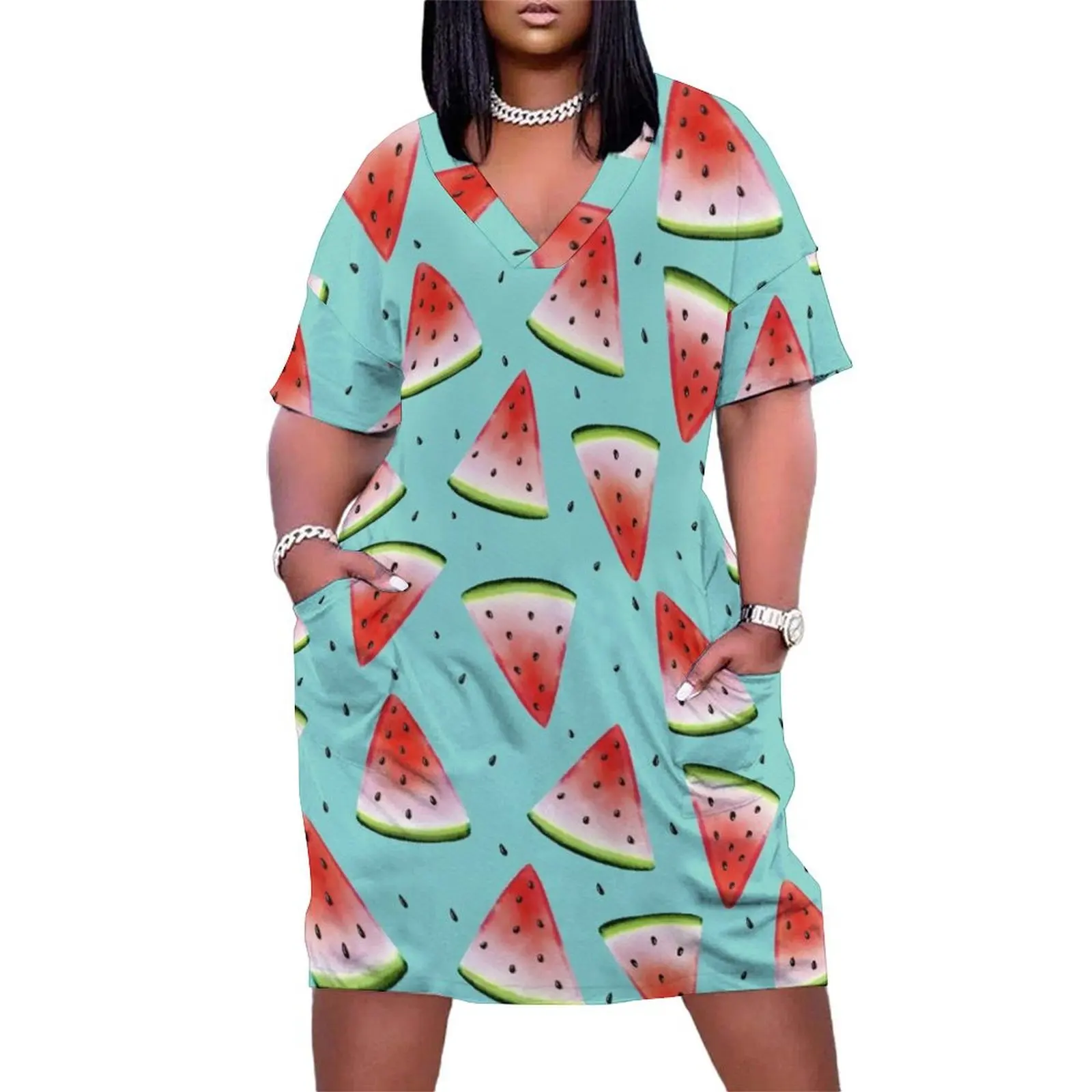Melon dance: summer patterns and melon sticker set Loose Pocket Dress Dresses Dresses gala
Melon dance: summer patterns and melon sticker set Loose Pocket Dress Dresses Dresses gala