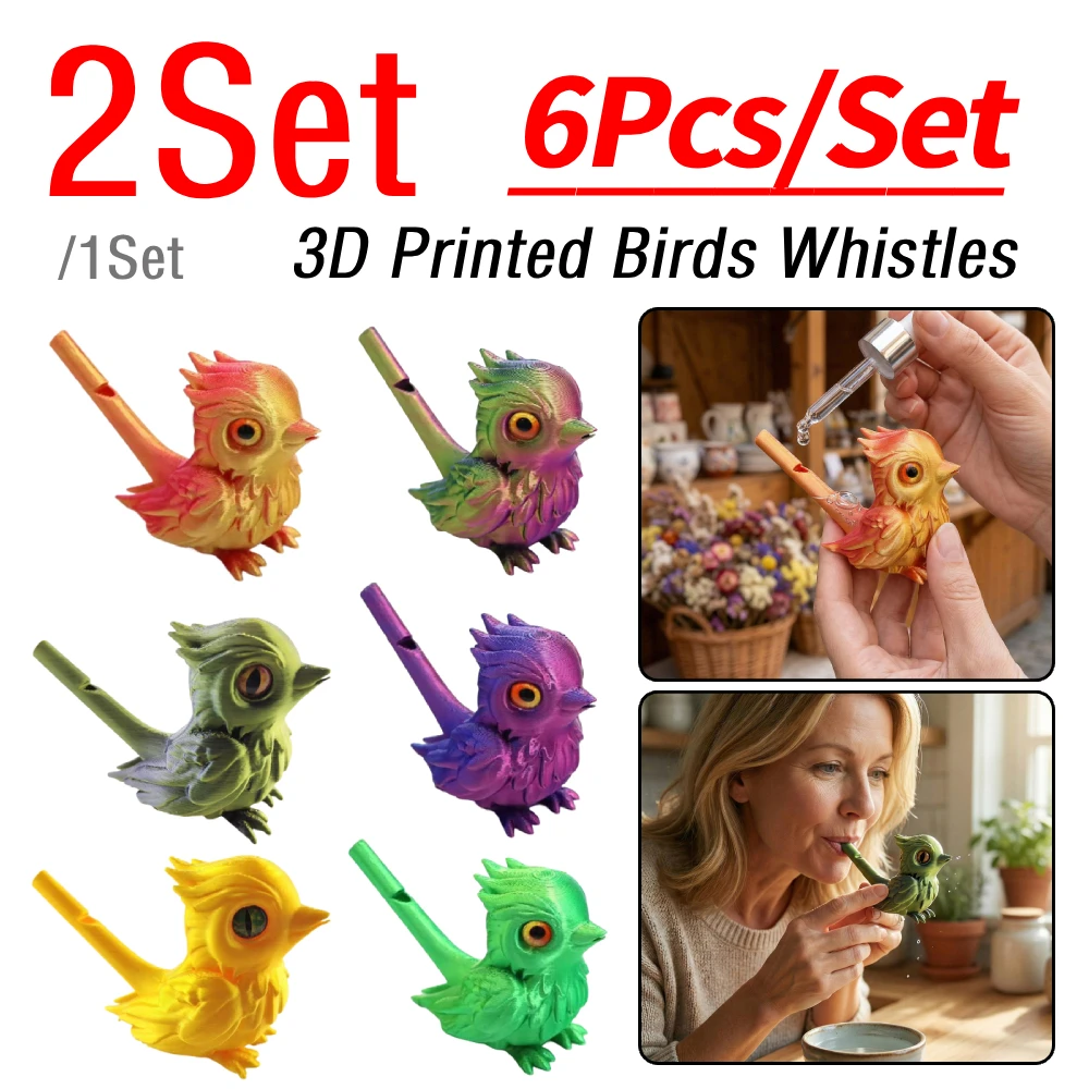 6/12Pcs PVC Creative Simulated Bird Whistle 3D Printed Birds Whistles Musical Water Injection Decorative Instrument Bird Flute
6/12Pcs PVC Creative Simulated Bird Whistle 3D Printed Birds Whistles Musical Water Injection Decorative Instrument Bird Flute