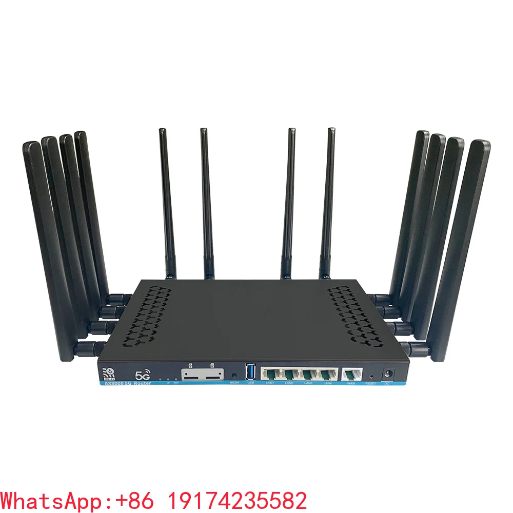 OpenWRT Router MT7981B Gigabit Port Wifi6 3000Mbps Wifi 4G 5G Sim Router with Dual SIM Card Slots Support 2.4G & 5G
OpenWRT Router MT7981B Gigabit Port Wifi6 3000Mbps Wifi 4G 5G Sim Router with Dual SIM Card Slots Support 2.4G & 5G