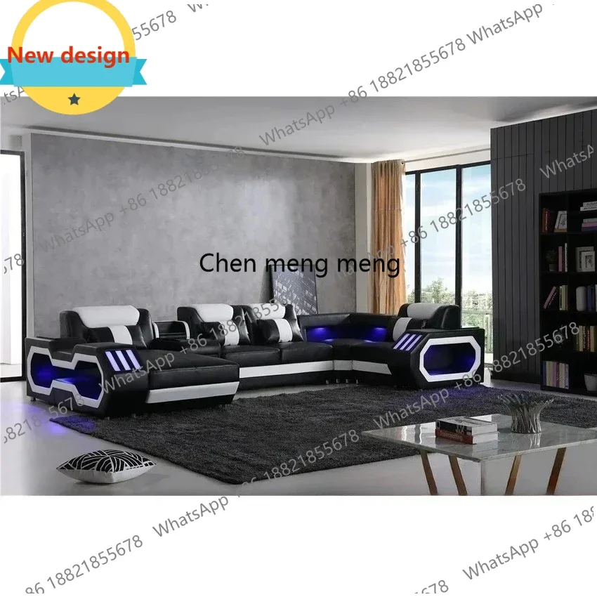C139 LED Lighted Sofa Set with Recliner, Speaker & USB Ports | Genuine Leather Sectional Couch with Console & Adjustable Headres
C139 LED Lighted Sofa Set with Recliner, Speaker & USB Ports | Genuine Leather Sectional Couch with Console & Adjustable Headres