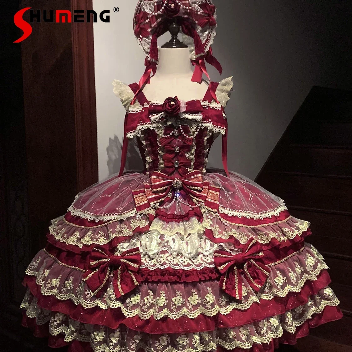 Red Lolita Princess Dress Jsk Spring and Fall Girls Women's Sweet Bow Lace Tea Party Knee-Lengt Dress Bnt Suit Cake Dresses
Red Lolita Princess Dress Jsk Spring and Fall Girls Women's Sweet Bow Lace Tea Party Knee-Lengt Dress Bnt Suit Cake Dresses