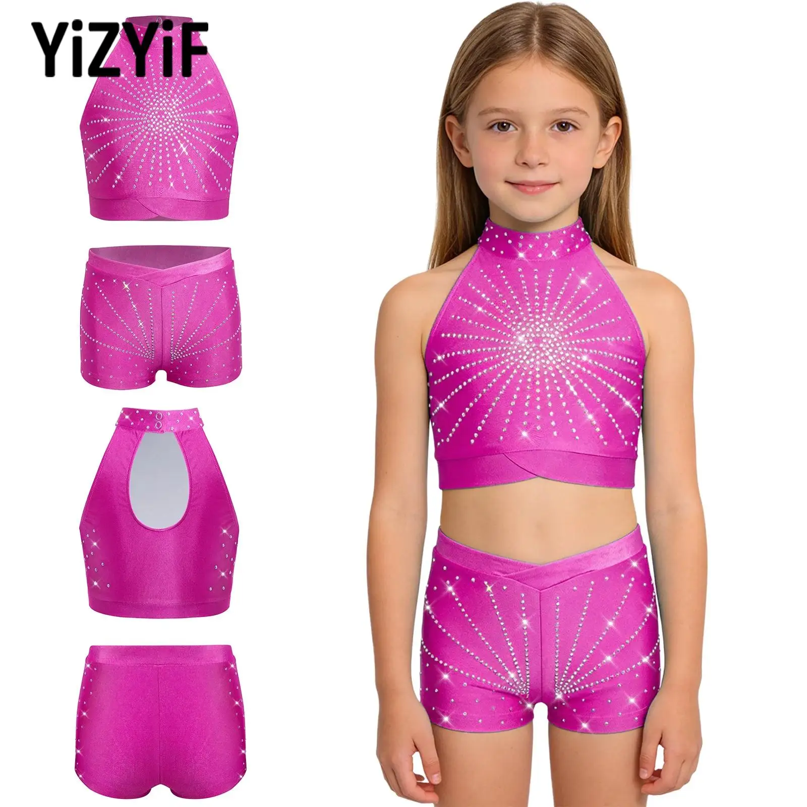 Детский костюм для катания на коньках, гимнастики, балета и танцев для девочек, комплект из укороченного топа без рукавов со стразами и шорт, для выступлений и соревнований
Детский костюм для катания на коньках, гимнастики, балета и танцев для девочек, комплект из укороченного топа без рукавов со стразами и шорт, для выступлений и соревнований