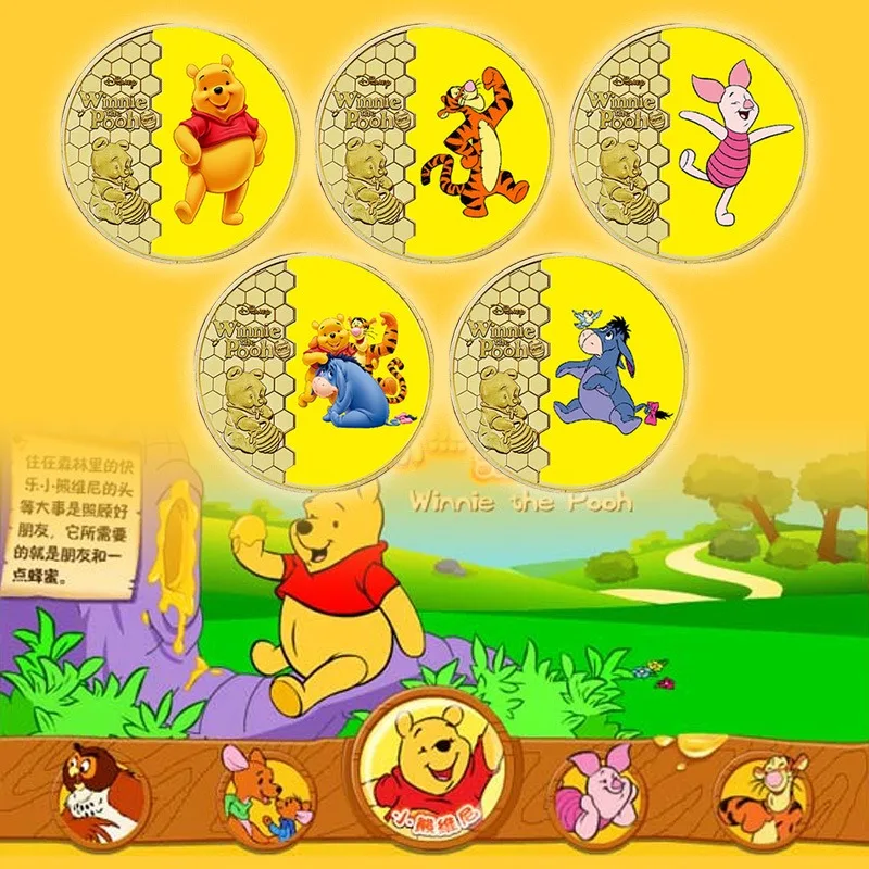 Памятная монета Винни-Пух, подарок для детей, европейско-американский аниме-значок из металла с подарочной коробкой
Памятная монета Винни-Пух, подарок для детей, европейско-американский аниме-значок из металла с подарочной коробкой