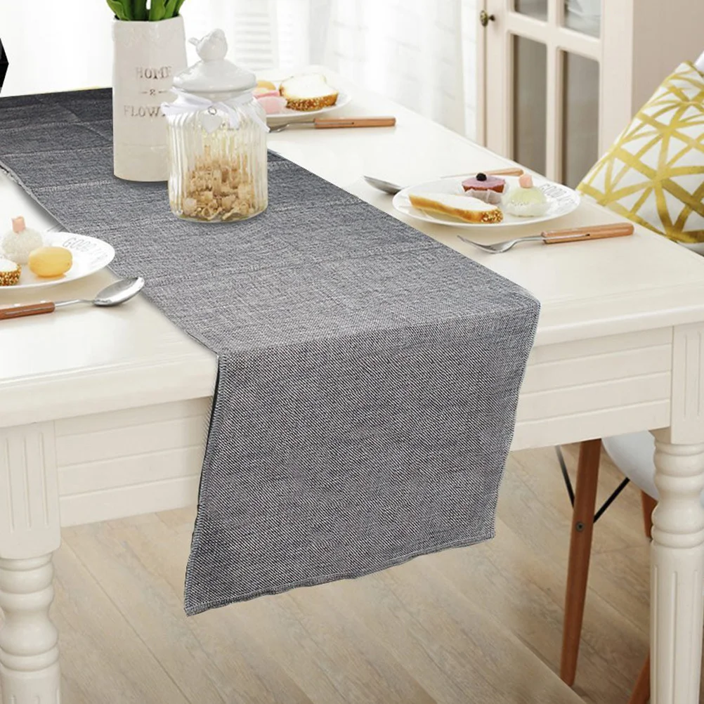 Linen Imitated Table Runner 30X275Cm Gray Rustic Wedding Party Decoration For Kitchen Dining Vintage Chic 
Linen Imitated Table Runner 30X275Cm Gray Rustic Wedding Party Decoration For Kitchen Dining Vintage Chic