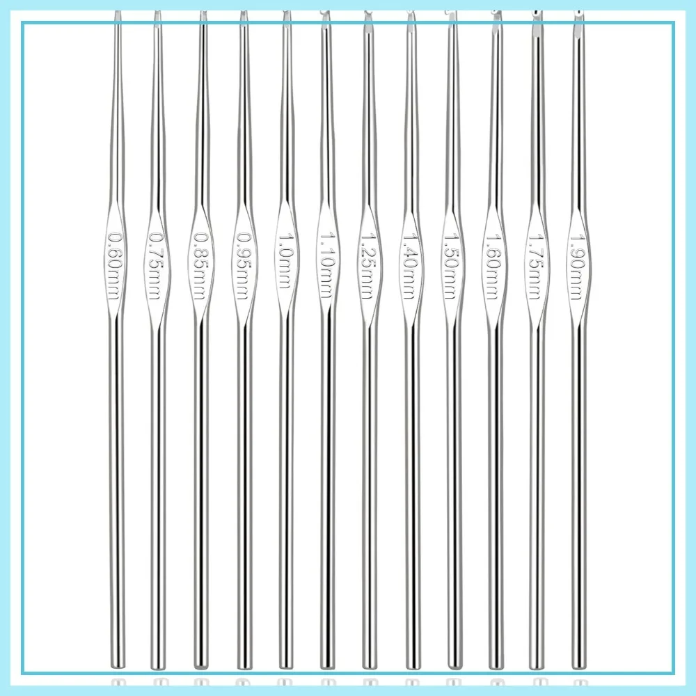 12pcs Micro Crochet Hooks Set 0.6-1.9mm Stainless Steel for Lace Knitting
12pcs Micro Crochet Hooks Set 0.6-1.9mm Stainless Steel for Lace Knitting