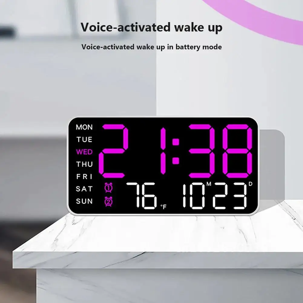 Home Screen Digital Wall Clocks 12/24H Table Clock with Decor Brightness Living LED Alarm For Room Electronic Adjustable Clock
Home Screen Digital Wall Clocks 12/24H Table Clock with Decor Brightness Living LED Alarm For Room Electronic Adjustable Clock