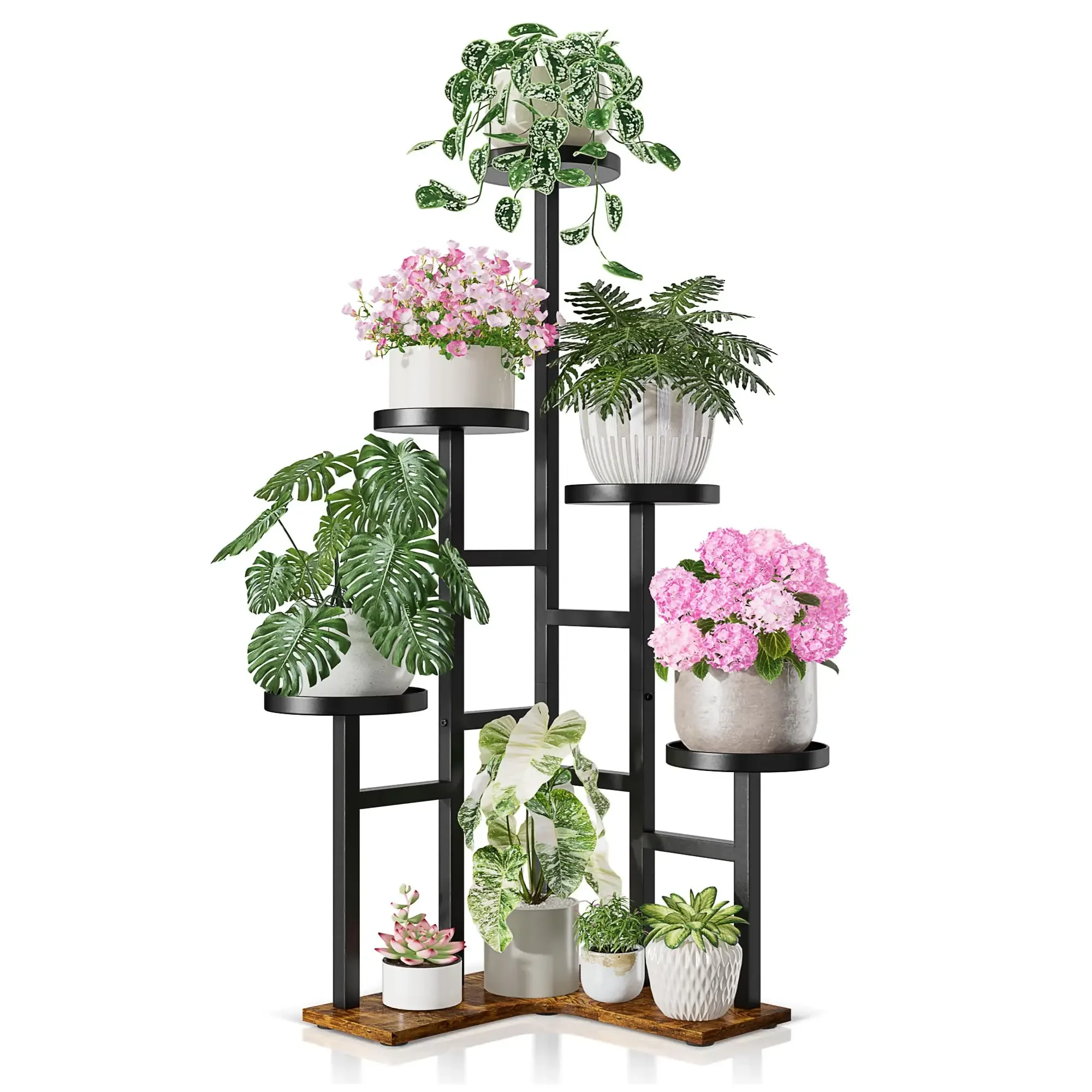 5 Tier Corner Plant Stand Metal And Wood Indoor Outdoor Flower Pot Holder Shelf For Living Room Bedroom
5 Tier Corner Plant Stand Metal And Wood Indoor Outdoor Flower Pot Holder Shelf For Living Room Bedroom