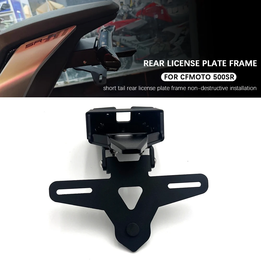 For CFMOTO 500SR 500 SR 2026 Rear License Plate Accessories short tail rear license plate frame non-destructive installation
For CFMOTO 500SR 500 SR 2026 Rear License Plate Accessories short tail rear license plate frame non-destructive installation