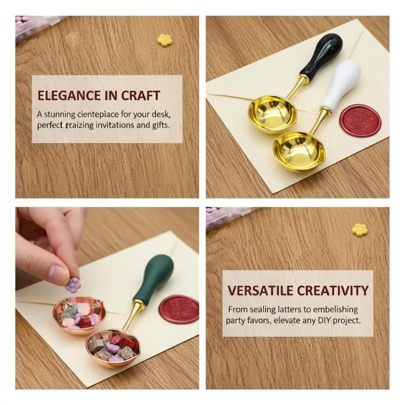 Two Diversion Port Wax Seal Spoon Double Outlet Wax Melting Spoon for Handmade Envelope Gift Craft Kit
Two Diversion Port Wax Seal Spoon Double Outlet Wax Melting Spoon for Handmade Envelope Gift Craft Kit