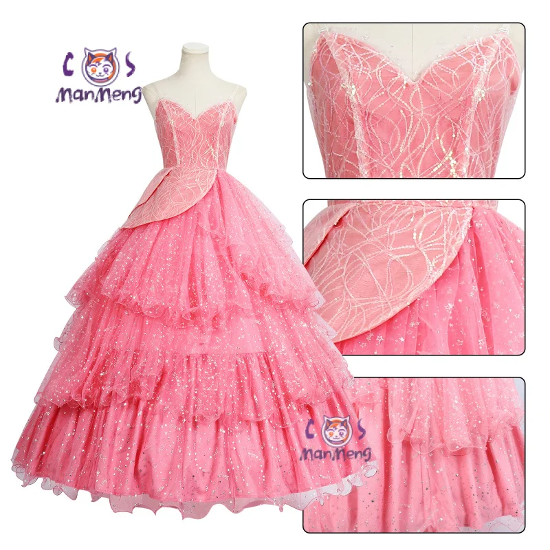 Movie Horrible Glinda cosplay costume pink gorgeous sweet wedding dress Halloween ball crown long dress Glinda women new uniform
Movie Horrible Glinda cosplay costume pink gorgeous sweet wedding dress Halloween ball crown long dress Glinda women new uniform