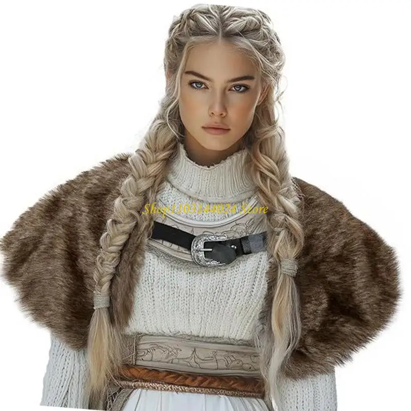 N5KE Vintage Styles Artificial Furs Cloak Cold Weather Gears Fashion Costume Accessory Halloween Theme Party Cloak
N5KE Vintage Styles Artificial Furs Cloak Cold Weather Gears Fashion Costume Accessory Halloween Theme Party Cloak