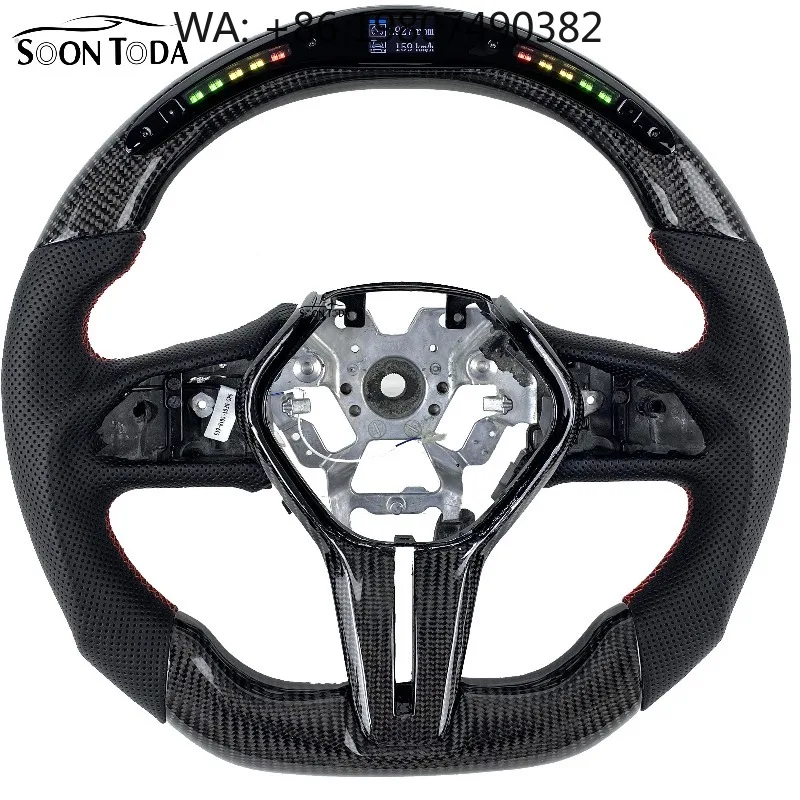 Flat Bottom Sport Steering Wheel Solid Carbon Fiber Build Premium Leather Trim Custom Refit Accessory For Mid-size European Auto
Flat Bottom Sport Steering Wheel Solid Carbon Fiber Build Premium Leather Trim Custom Refit Accessory For Mid-size European Auto