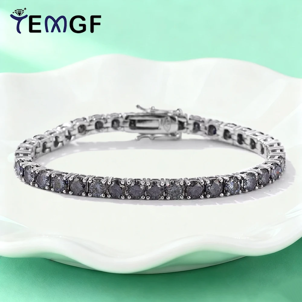 TEMGF полностью серые теннисные браслеты с муассанитом, сертифицированные GRA S925, стерлинговое серебро, ювелирные изделия для женщин и мужчин, модный предмет в стиле хип-хоп
TEMGF полностью серые теннисные браслеты с муассанитом, сертифицированные GRA S925, стерлинговое серебро, ювелирные изделия для женщин и мужчин, модный предмет в стиле хип-хоп