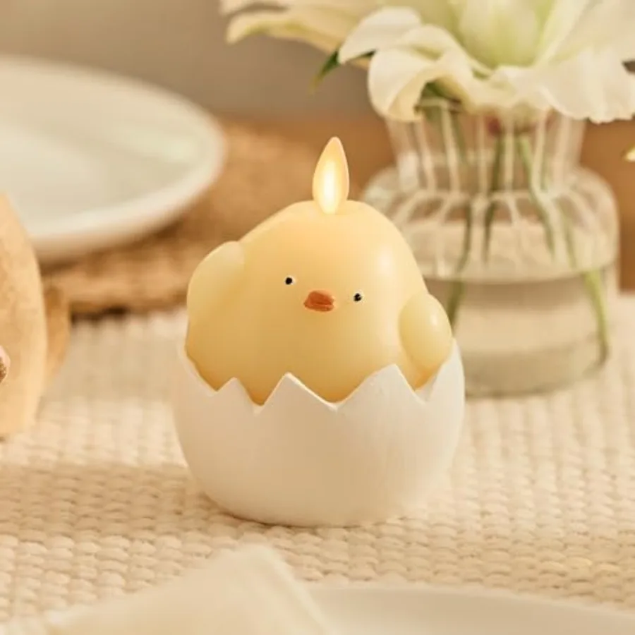 Hatching Easter Chick Candle - 3.3" x 4.3" - Flameless Real-Flame Holiday-Inspired Decor - AA Batteries - Flickering LED Flame
Hatching Easter Chick Candle - 3.3" x 4.3" - Flameless Real-Flame Holiday-Inspired Decor - AA Batteries - Flickering LED Flame