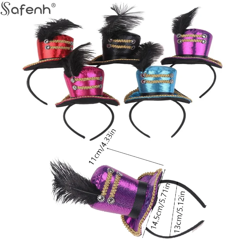 1 шт. тканевая мини-шляпка-федора с перьями, повязка на голову, обруч для волос в стиле циркового директора, аксессуар для косплея, обручи для волос для детей и взрослых, аксессуары для волос
1 шт. тканевая мини-шляпка-федора с перьями, повязка на голову, обруч для волос в стиле циркового директора, аксессуар для косплея, обручи для волос для детей и взрослых, аксессуары для волос