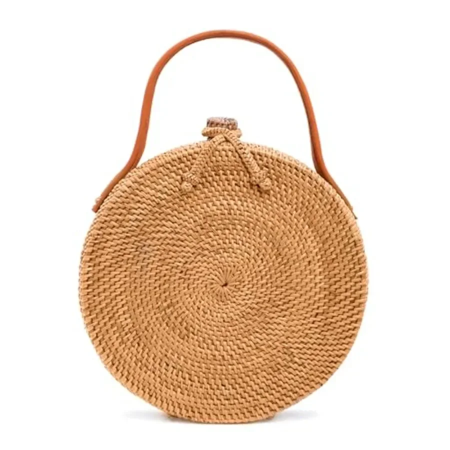 Novum Crafts Round Rattan Bag for Women - Handmade Ata Wicker Woven Purse - Circle, Square, Brown Straw Boho Bags Handmade, Ata
Novum Crafts Round Rattan Bag for Women - Handmade Ata Wicker Woven Purse - Circle, Square, Brown Straw Boho Bags Handmade, Ata