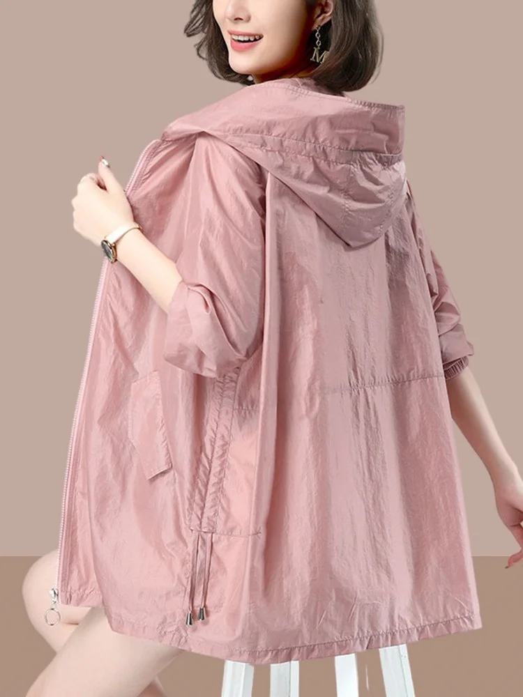 plus Size Ice Silk Women's Outdoor Sports Sun Protection Clothing Breathable UV Protection Suit Summer Fashionable Casual Coat
plus Size Ice Silk Women's Outdoor Sports Sun Protection Clothing Breathable UV Protection Suit Summer Fashionable Casual Coat