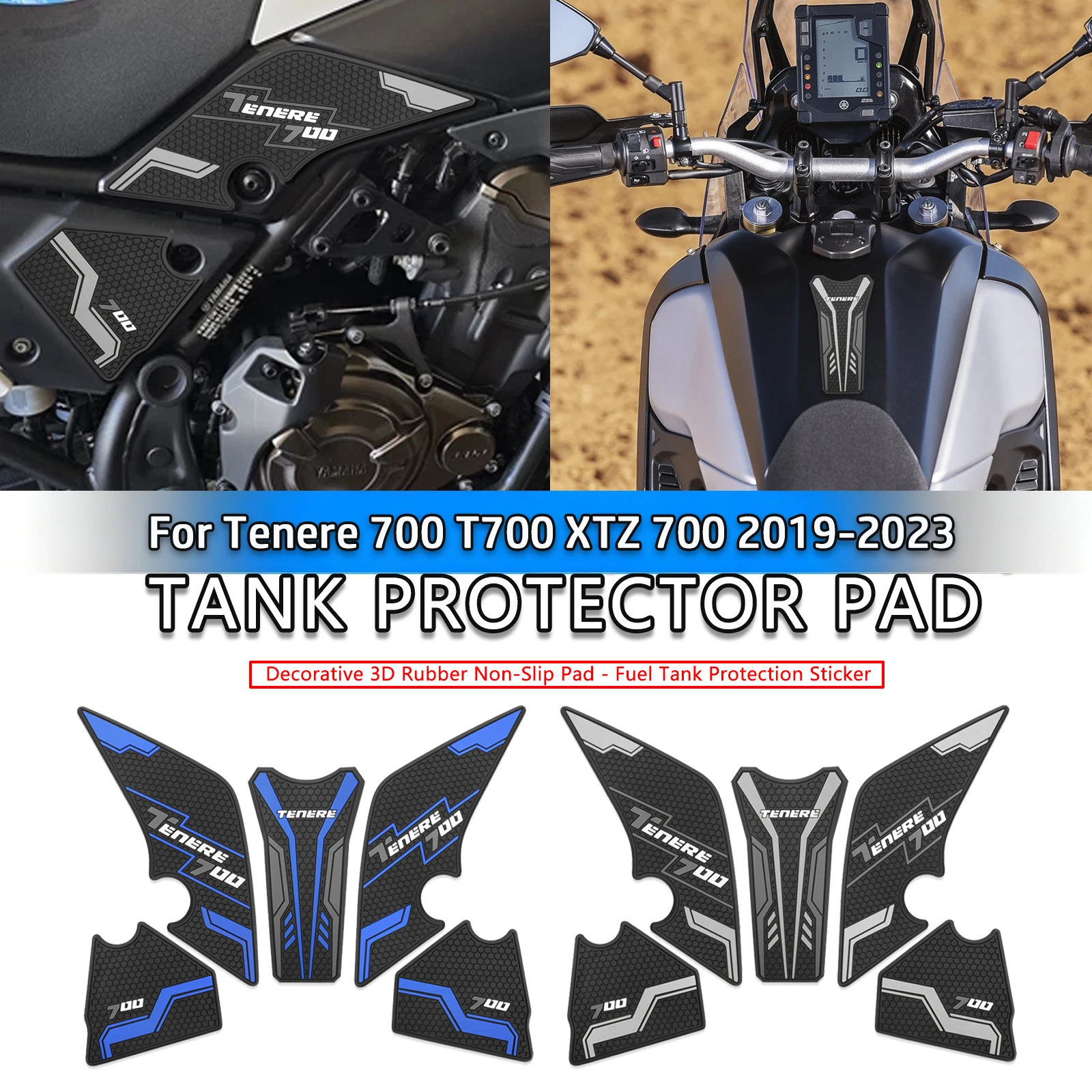 Motorcycle Tank Pad Gas Tank Traction Pads Fuel Tank Grips Side Stickers Knee Grips Protector Decal For Tenere 700 T700 XTZ 700
Motorcycle Tank Pad Gas Tank Traction Pads Fuel Tank Grips Side Stickers Knee Grips Protector Decal For Tenere 700 T700 XTZ 700