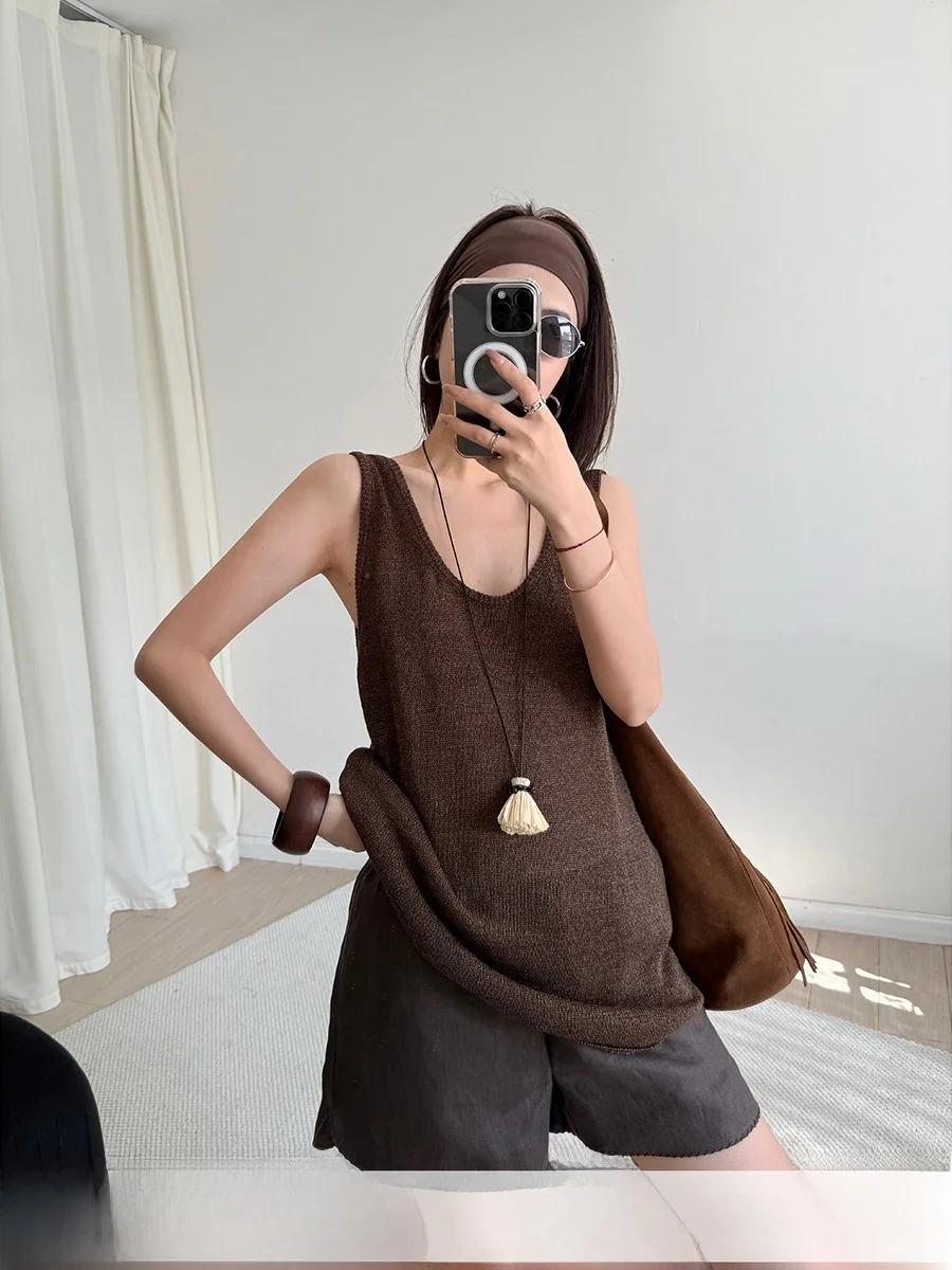 MUCCHIC ROW Sle бумажная одежда U-Ne жилет женский летний модный универсальный длинный цветной жилет из смеси хлопка
MUCCHIC ROW Sle бумажная одежда U-Ne жилет женский летний модный универсальный длинный цветной жилет из смеси хлопка