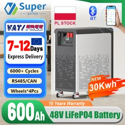 LiFePO4 48V 600Ah 30Kwh Battery Pack 51.2V 300Ah 15Kwh 900Ah 46Kwh 6000+ Cycles Lithium Battery Bluetooth RS485 CAN BMS EU SOTCK LiFePO4 48V 600Ah 30Kwh Battery Pack 51.2V 300Ah 15Kwh 900Ah 46Kwh 6000+ Cycles Lithium Battery Bluetooth RS485 CAN BMS EU SOTCK