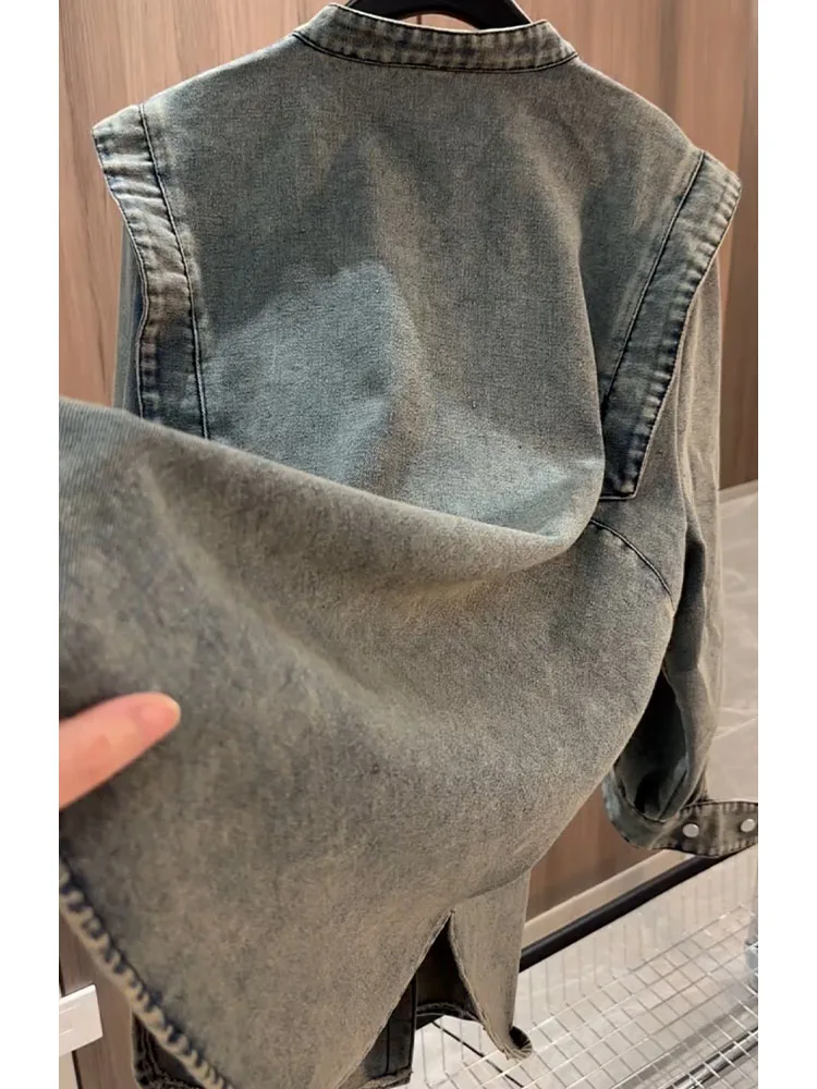 Женская джинсовая куртка свободного кроя с двойным слоем и 3D-плечами, весенняя, универсальная, для повседневной носки и поездок на работу
Женская джинсовая куртка свободного кроя с двойным слоем и 3D-плечами, весенняя, универсальная, для повседневной носки и поездок на работу