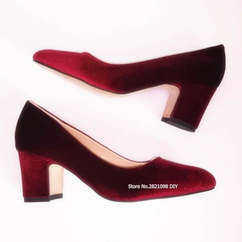 2017 new fashion wine red velvet high heel shoes round toe thick heels woman pumps spring wedding heels dress shoes
2017 new fashion wine red velvet high heel shoes round toe thick heels woman pumps spring wedding heels dress shoes
