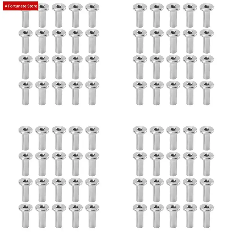 80Pcs Stainless Steel Protector Sleeves Protective Sleeves Grommet Kit For 1/8Inch Wire Rope Cable Railing-A78G
80Pcs Stainless Steel Protector Sleeves Protective Sleeves Grommet Kit For 1/8Inch Wire Rope Cable Railing-A78G