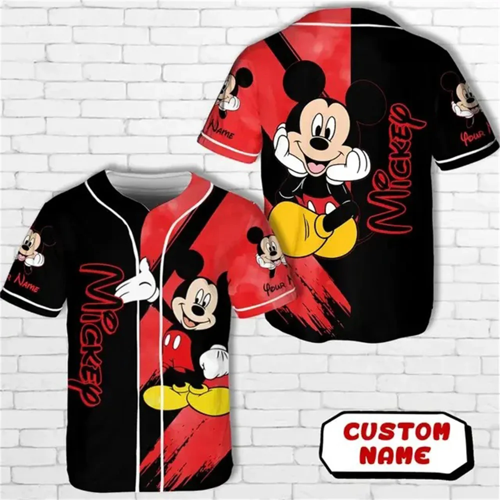 Summer Disney Mickey Mouse Children's Baseball Jersey Graphic T-shirt Men's Women's 3D Prieet casual shirt short-sleeved knitted
Summer Disney Mickey Mouse Children's Baseball Jersey Graphic T-shirt Men's Women's 3D Prieet casual shirt short-sleeved knitted