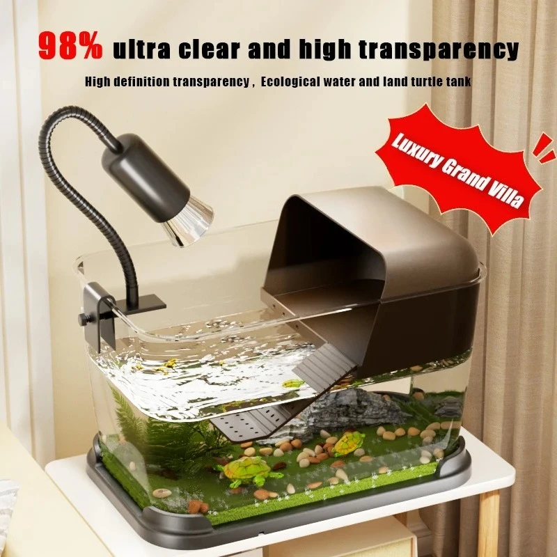 New Household Brazilian Turtle Ecological Landscape Tank Turtle Specific Feeding Tank With Tape Platform Amphibious Turtle Tanks
New Household Brazilian Turtle Ecological Landscape Tank Turtle Specific Feeding Tank With Tape Platform Amphibious Turtle Tanks
