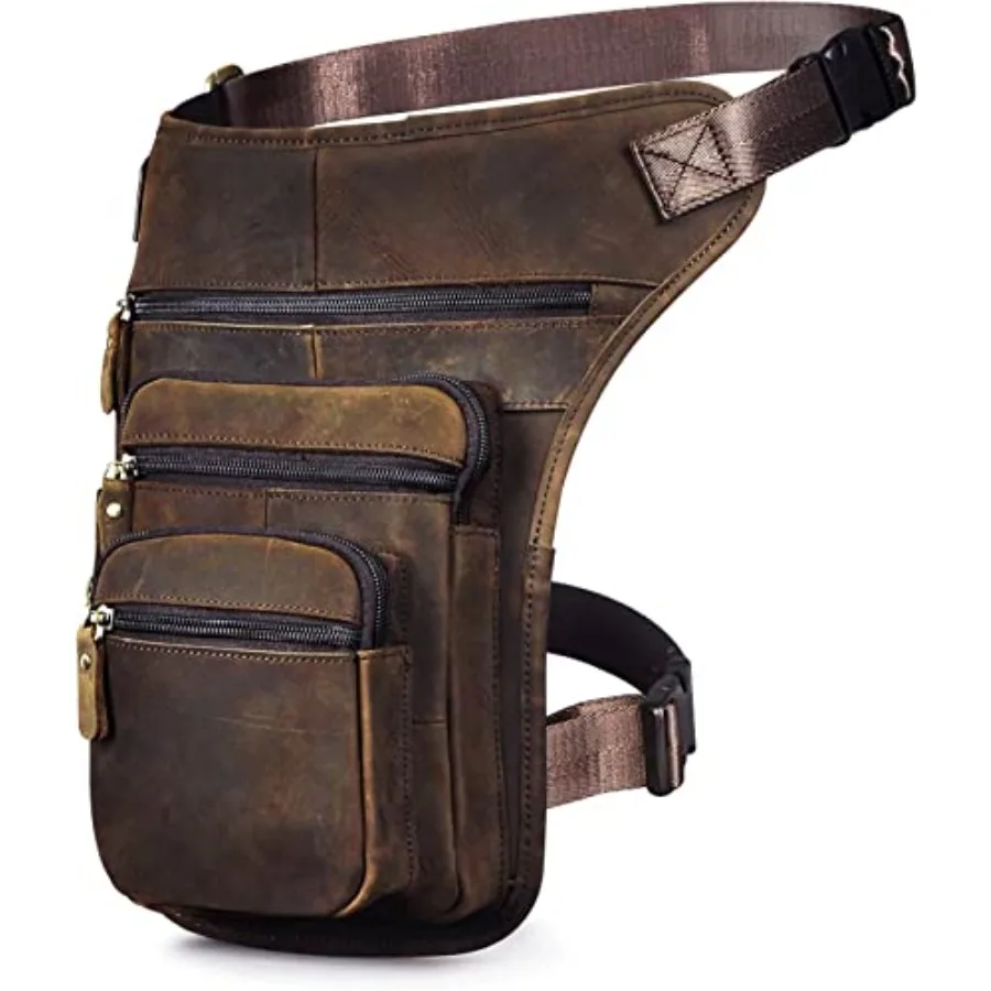 Le'aokuu Mens Genuine Leather Motorcycle Tactic Belt Waist Pack Drop Leg Cross Over Bag
Le'aokuu Mens Genuine Leather Motorcycle Tactic Belt Waist Pack Drop Leg Cross Over Bag
