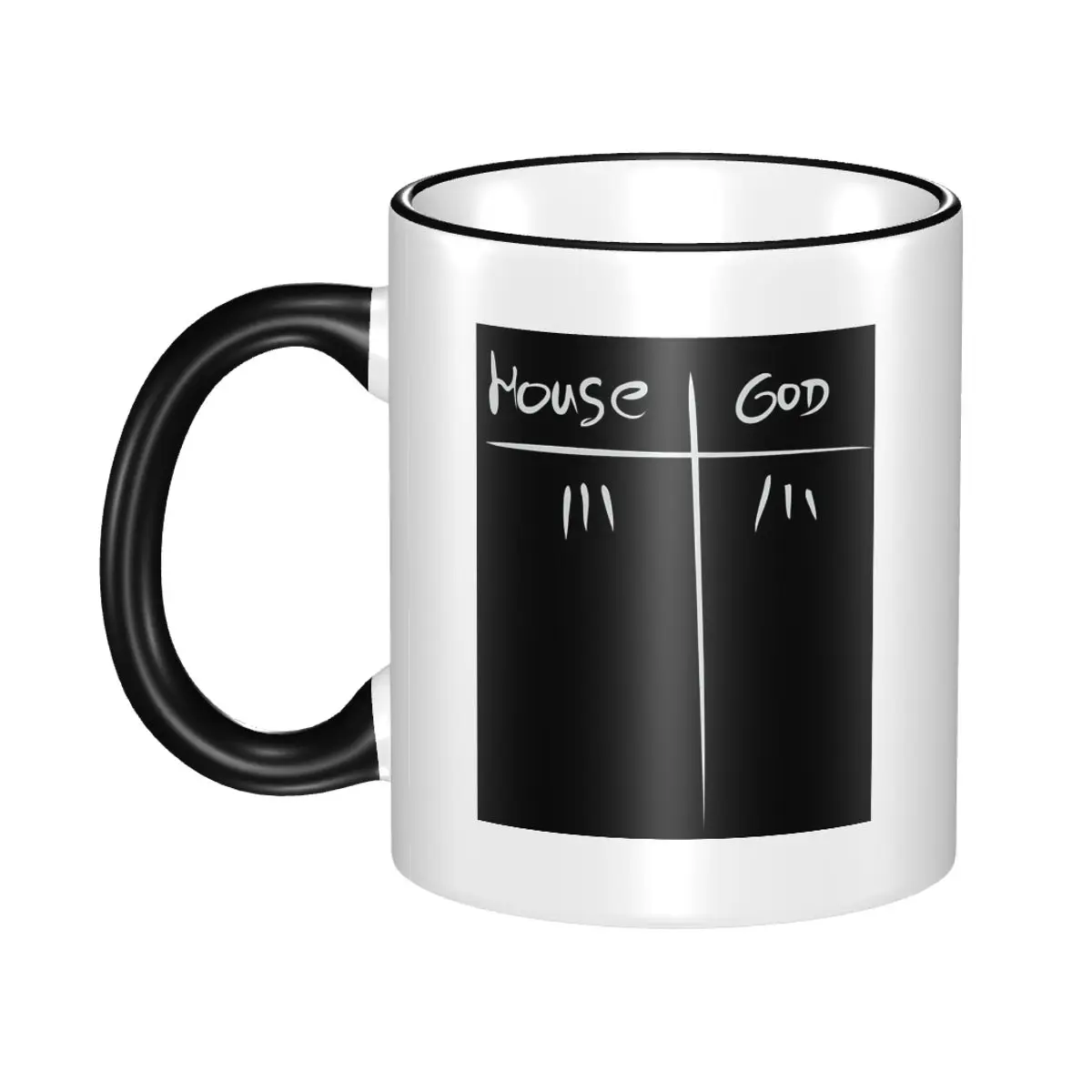 House MD VS GOD Mug Funny Ceramic Coffee Cups Tea Mugs Milk Cup Drinkware Gift for Friends
House MD VS GOD Mug Funny Ceramic Coffee Cups Tea Mugs Milk Cup Drinkware Gift for Friends