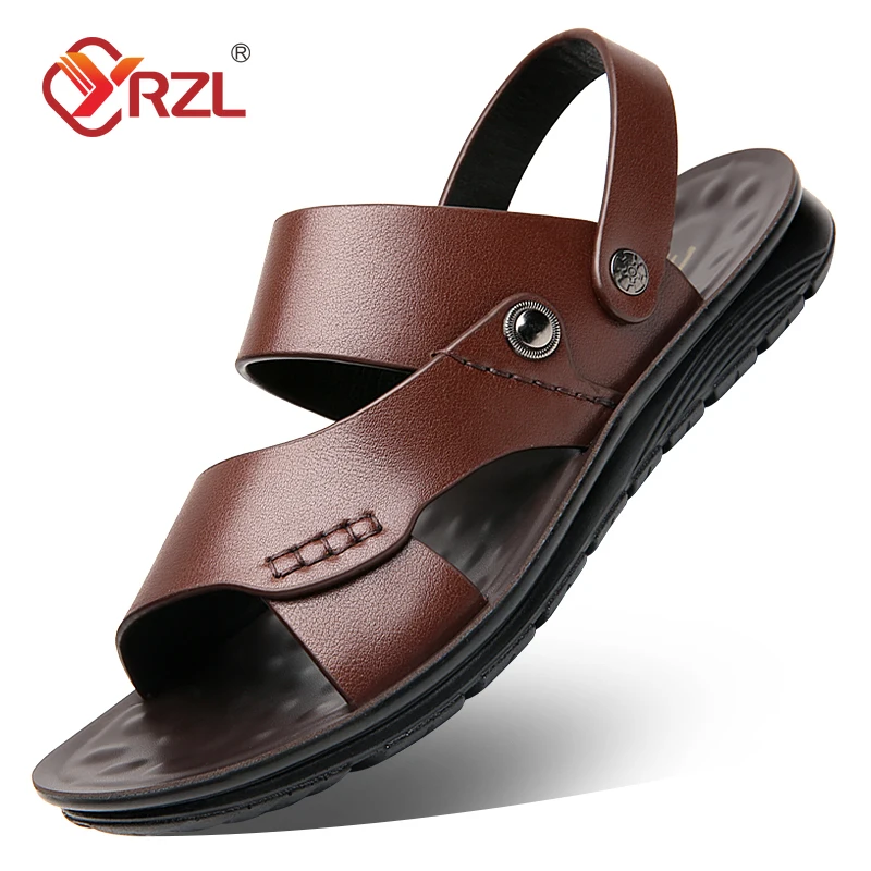 YRZL Men's Sandals Plus Size Summer Non Slip Comfortable Fashion Genuine Leather Sandals Soft Casual Beach Shoes for Men
YRZL Men's Sandals Plus Size Summer Non Slip Comfortable Fashion Genuine Leather Sandals Soft Casual Beach Shoes for Men