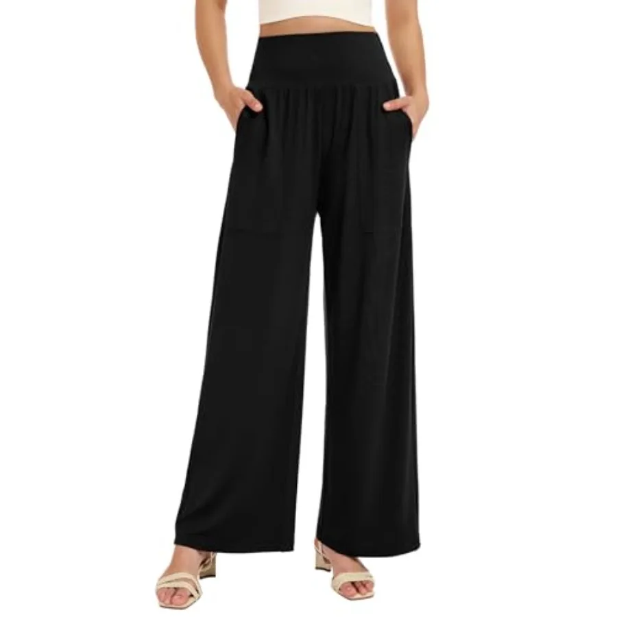 Wide Leg Pants Women Flowy Palazzo Lounge Pants High Waisted Stretchy Sweatpants Casual Loose Pajama Pants with Pockets
Wide Leg Pants Women Flowy Palazzo Lounge Pants High Waisted Stretchy Sweatpants Casual Loose Pajama Pants with Pockets