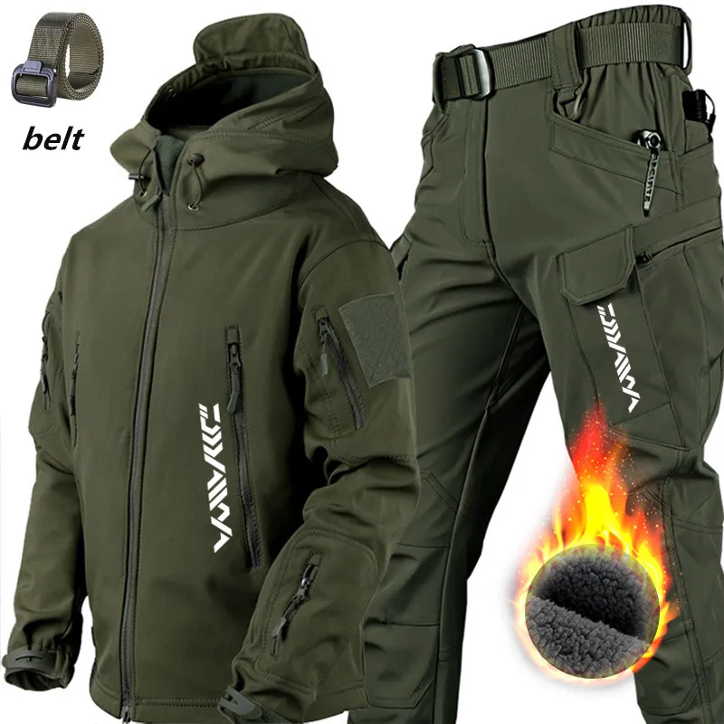 2024 Brand Winter Tactical Military Fleece Jacket Set Men Outdoor Fishing Climbing Hiking Waterproof Thermal Fishing Suits
2024 Brand Winter Tactical Military Fleece Jacket Set Men Outdoor Fishing Climbing Hiking Waterproof Thermal Fishing Suits