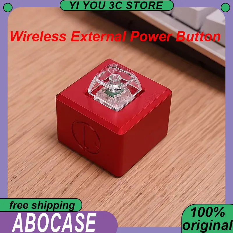 aboCase Wireless External Power Button Aluminum Alloy Computer External Desktop Switch Desktop Power Button Remote Control