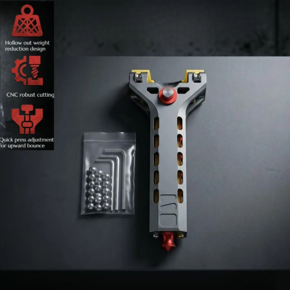 New Automatic Loading Slingshot Aviation Aluminum Alloy CNC Precision Machining EDC Portable Outdoor Hunting Tool
New Automatic Loading Slingshot Aviation Aluminum Alloy CNC Precision Machining EDC Portable Outdoor Hunting Tool