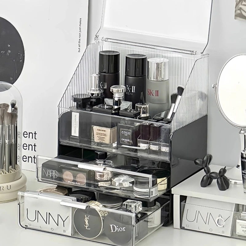 Большой косметический органайзер — коробка для хранения ухода за кожей премиум-класса, пылезащитный чехол для макияжа для губной помады и масок, настольный туалетный столик
Большой косметический органайзер — коробка для хранения ухода за кожей премиум-класса, пылезащитный чехол для макияжа для губной помады и масок, настольный туалетный столик