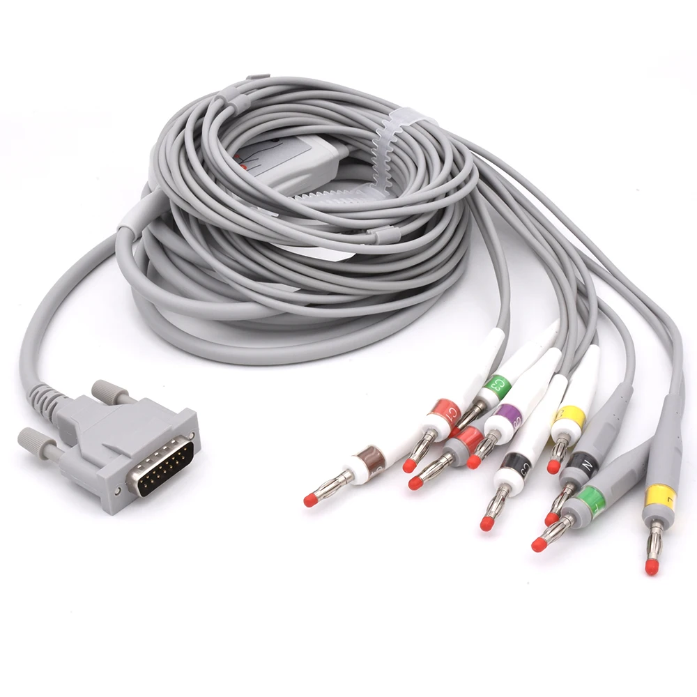 Compatible with Mindray BeneHeart R12 R3 10 Leads Banana 4.0 IEC Cable Direct-connect Wire Cord for Health Monitoring Device
Compatible with Mindray BeneHeart R12 R3 10 Leads Banana 4.0 IEC Cable Direct-connect Wire Cord for Health Monitoring Device