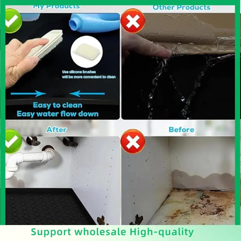 Коврик ABSF под раковину для кухни, силиконовый водонепроницаемый вкладыш, гибкий поднос-органайзер со сливным отверстием, легко чистится (28X19) 
Коврик ABSF под раковину для кухни, силиконовый водонепроницаемый вкладыш, гибкий поднос-органайзер со сливным отверстием, легко чистится (28X19)