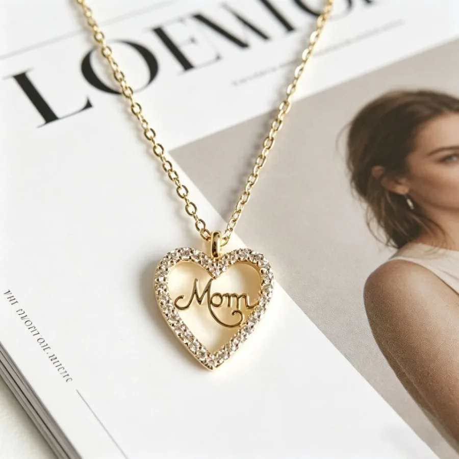 Yanbai cross-border exquisite Mother's Day simple and fashionable micro-inlaid zircon mom love hollow necklace all-match exquis
Yanbai cross-border exquisite Mother's Day simple and fashionable micro-inlaid zircon mom love hollow necklace all-match exquis