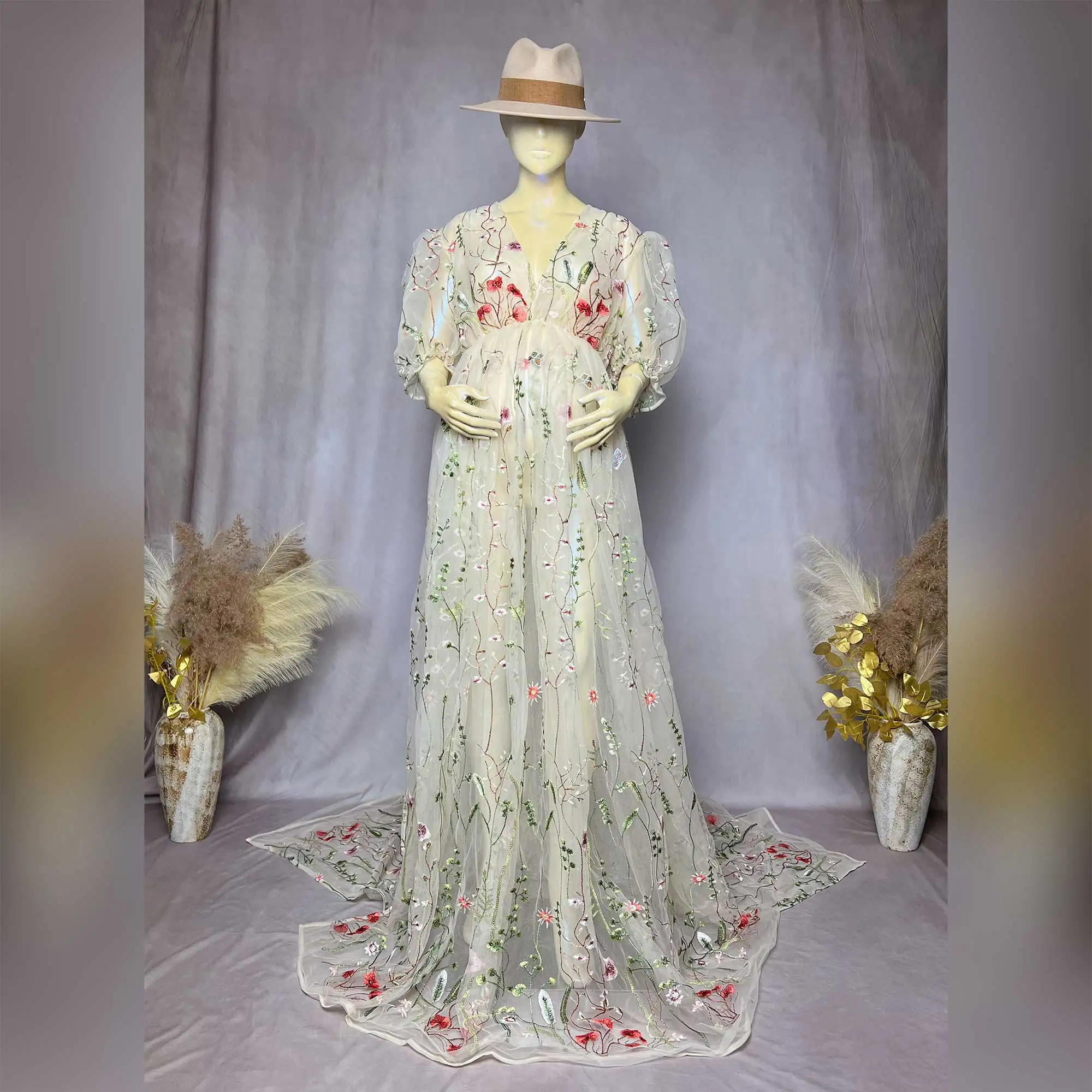 Maternity Clothing Women Pregnancy Dresses Photoshoot Organza Embroidered Puff Sleeve Side-slit Dress Baby Shower Evening Gowns
Maternity Clothing Women Pregnancy Dresses Photoshoot Organza Embroidered Puff Sleeve Side-slit Dress Baby Shower Evening Gowns