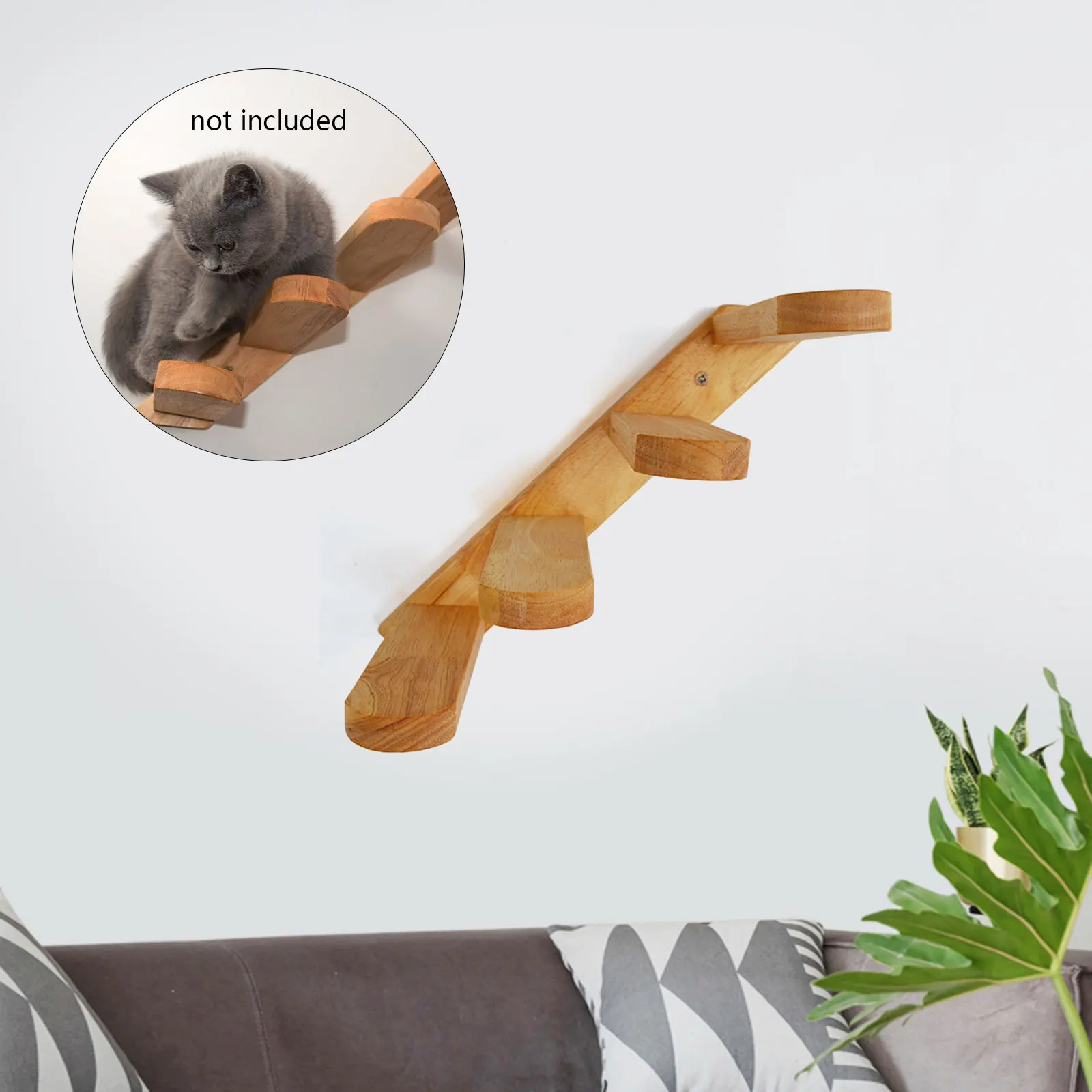 Wall-mounted Cat Climbing Ladder Wood Stairs Platform Cat Jumping Playing Shelf
Wall-mounted Cat Climbing Ladder Wood Stairs Platform Cat Jumping Playing Shelf